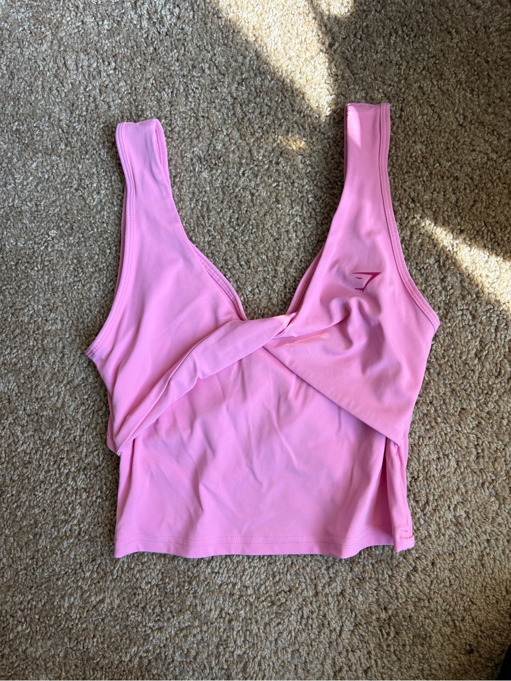 Gymshark Pink Twist-Front Cropped Camisole NWOT